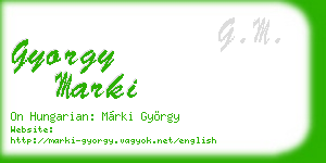 gyorgy marki business card