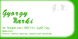 gyorgy marki business card